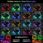 Colorful Solar String Lights with Remote - 40Ft