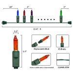 Multicolor Christmas Lights with Music Sync - 35 Count