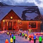 Solar-Powered C9 Pathway Lights with 20 Stakes