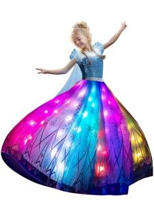 Music Syncing LED Princess Dress for Kids
