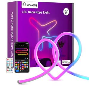 Wohome 16.4ft RGB Neon Music Sync Rope Lights