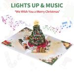 Musical 3D Christmas Tree Popup Card