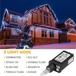 400 LED Music-Synchronized Icicle Lights - 32.8Ft