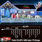 400 LED Music-Synchronized Curtain Fairy Lights