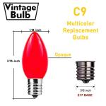 25 Pack Multicolor C9 Christmas Lights Bulbs