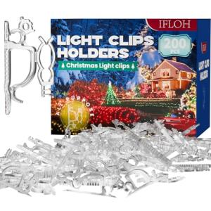 200 Christmas Light Clips for Easy Outdoor Setup