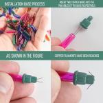 100 Replacement Mini Christmas Light Bulbs, Multi-Colored