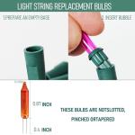 100 Replacement Mini Christmas Light Bulbs, Multi-Colored