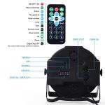 LUNSY 12 Pack LED Par Lights with Sound Control