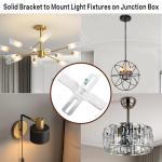 Adjustable 180° Light Fixture Mounting Brackets 2-Pack