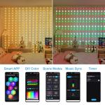 Smart RGB Music Sync Curtain Lights - 600 LEDs
