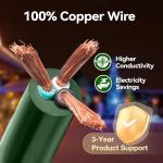 27FT Outdoor Extension Cord with Multiple Outlets