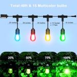 48ft Music Sync Waterproof String Lights with Remote