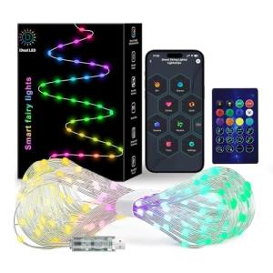 RGB Music Sync Fairy String Lights, 33Ft