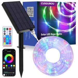 150 LED Solar Rope Lights for Outdoor Fun