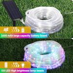 150 LED Solar Rope Lights for Outdoor Fun