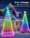 8FT Smart App-Controlled Christmas Tree Lights