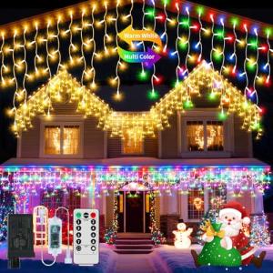 800LED Icicle Lights, Multi-Color & Warm White