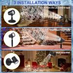 LED Snowflake Projection Light for Christmas Decorating