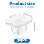 LED Strip Light Clips with Screws - 30 Pack