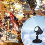 LED Snowflake Projection Light for Christmas Decorating