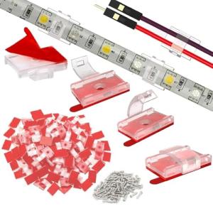 100PCS LED Strip Light Mounting Clips with Tape