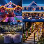 800LED Icicle Lights, Multi-Color & Warm White