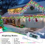 800LED Icicle Lights, Multi-Color & Warm White