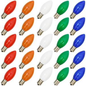 25 Pack Multicolor C9 Music Sync LED Bulbs