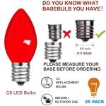 25 Pack Multicolor C9 Music Sync LED Bulbs