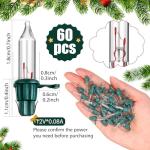 Mudder 60 Count Mini Light Bulbs for Christmas