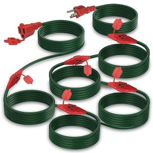 50 Ft Outdoor Extension Cord with 6 Outlets