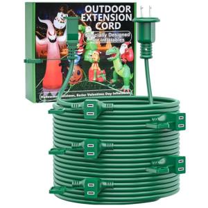 50FT Outdoor Extension Cord for Christmas Lights