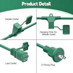 50FT Outdoor Extension Cord for Christmas Lights