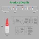 100 Count Red White Blue Mini Music Lights