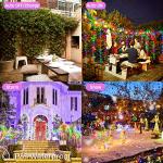 Multicolor Solar Christmas String Lights 72ft 2 Pack