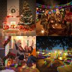 Multicolor Solar Christmas String Lights 72ft 2 Pack