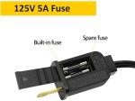 10FT Curtain String Light Power Extension Cord