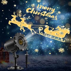 3D Christmas Projector Lights - Santa Sleigh Magic