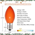 25 Pack C7 Multicolor Christmas Light Bulbs