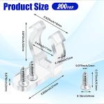 200 LED Rope Light Clips with Mounting Screws