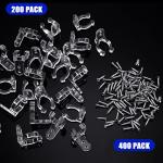 200 LED Rope Light Clips with Mounting Screws