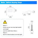60 Pack LED Strip Light Clips for Easy Setup