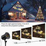 3D Christmas Projector Lights - Santa Sleigh Magic
