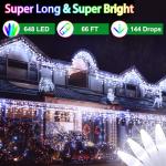66FT LED Christmas String Lights with Music Sync