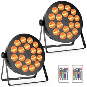 180W RGBA LED Par Lights - 2 Pack