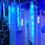 Minetom 20ft Blue Icicle Lights with Clips