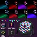 36 LED RGB Music Sync Lights for Events