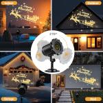 3D Christmas Projector Lights - Santa Sleigh Magic