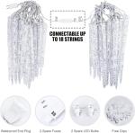 Minetom 20ft Blue Icicle Lights with Clips